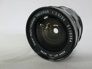 【h Y0947】 PENTAX Super-Multi-Coated TAKUMAR 1:3.5/24 ペンタックス カメラレンズ レンズ マニュアルフォーカス ジャンク