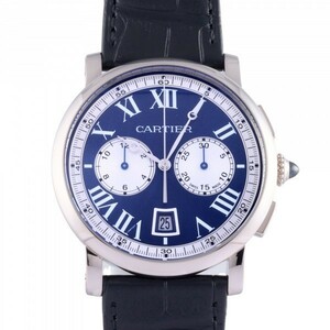 カルティエ Cartier ロトンド ドゥ クロノグラフ 世界限定300本 W1556239 ブルー/シルバー文字盤 中古 腕時計 メンズ