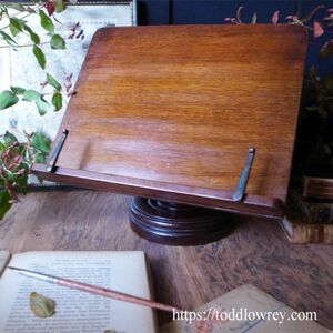 【エドワーディアンの書見台はいかが】イギリス アンティーク ブックスタンド マホガニー 木製◆Antique Edwardian Mahogany Book Stand◆