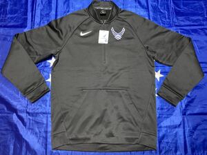 新品未使用タグ付き　USAIR FORCE/NIKE THERMA DRY FIT 1/4 ZIP パーカー　medium