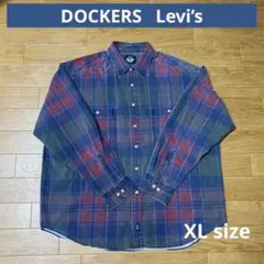 【古着】DOCKERS Levi’s リーバイス マルチチェック コットンシャツ