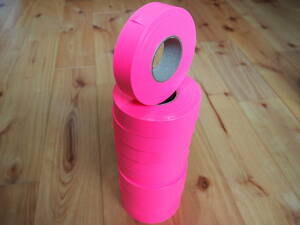 識別目印テープ　ピンク（桃色）　１０個セット　幅20mm 長さ50m