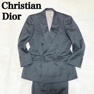 1円〜極美品 Christian Dior クリスチャンディオール スーツ セットアップ ダブル グレー