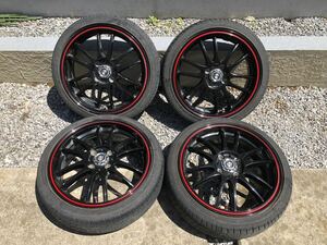 16インチ　タイヤ付き　4本セット　165/45R16 軽自動車　ブラック　5.5J INSET(OFFSET) 48 PCD100 4H コペン　nbox デイズルークス