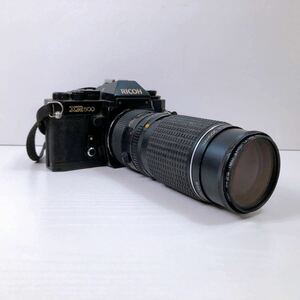 182【中古】RICOH XR500 一眼レフ フィルムカメラ リコー レンズ Kenko SKYLIGHT 1B 52mm / smc PENTAX-M 1:4 200mm 動作未確認 現状品