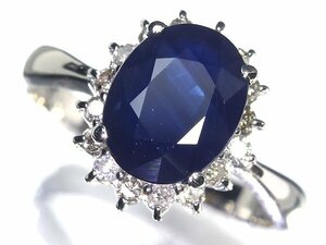 VL11604S【1円～】新品仕上【RK宝石】≪Sapphire≫ 天然サファイア 大粒2.43ct!! 極上ダイヤモンド Pt900 高級リング ダイヤ