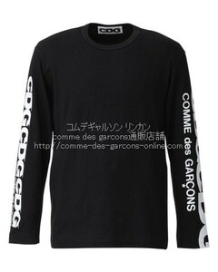 ■激レア■コムデギャルソンCDGエアラインロゴ・ロングスリーブTシャツ（長袖・アームロゴ）■M■黒■新品タグ付■国内直営店正規品