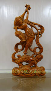 飛天 美女　木彫り　細密彫刻 仏教美術 高品質 彫刻 人物 彫刻 女性 時代彫刻　仏教工芸品