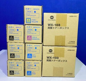 【越谷発】【KONICA MINOLTA】純正未使用トナー ☆ TN324（K×3 C×2 M×1 Y×１）合計７本☆回収ボックス(WX-103)２本つき (36122）