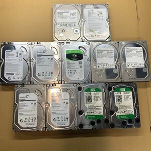 11個セット 3.5 SATA/ 1TB/2台 2TB/5台 3TB/2台 4TB/2台 ジャンク HITACHI TOSHIBA Western Digital Seagate SATA返品不可 起動しない