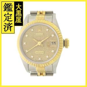 ROLEX　ロレックス　デイトジャスト　69173G　レディース　YG/SS　シャンパンコンピュータ文字盤　【431】