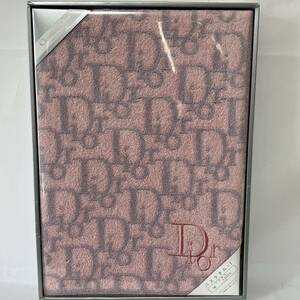 希少美品未使用　Christian Dior クリスチャンディオール　ギフト　バスタオル トロッター柄　総柄　ロゴ　ピンク　