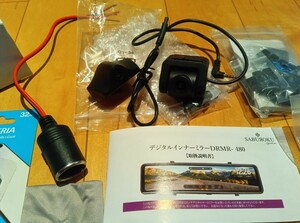 ★トヨタ車　アルファード30系　ヴェルファイア30系　サブロク　デジタルインナーミラーDRMR-480 前後ドラレコ付き車種別ミラーアーム付き