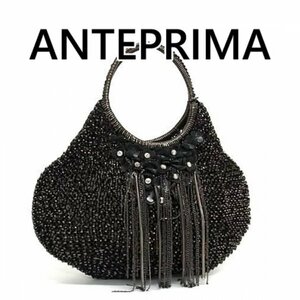 ANTEPRIMA アンテプリマ フラワー 花 チェーン ハンドバッグ ブラック系×ブロンズ系 4083