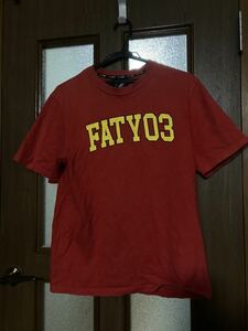 FAT Tシャツ 赤 ロゴ Mサイズ