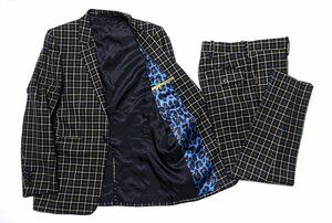 19AW 定価13万 新品同様 超美品 Paul Smith ポールスミス タッターソール チェック スーツ セットアップ ウール メンズ M