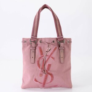 1円■美品■イヴサンローラン リヴゴーシュ■カハラ デカロゴ YSL ハンドバッグ トート ピンク ショルダー レディース YYM V20-4