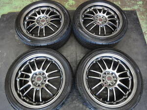 鍛造★RAYS　ボルクレーシング　RE30　17インチ　7.5J　IS50　100-5H★ダンロップ　225/45R17中古タイヤ★８６　BRZ　カローラツーリング