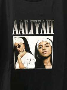 AALIYAH アリーヤ ラップ Tシャツ L 90s hiphop シンガー アーティスト black 黒