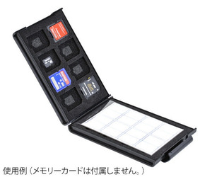 ◆ 安心の日本製！ ◆ ケンコー/Kenko SD/microSDメモリーカードケース　ASSD16BK　16枚収納 ブラック ◆SDカード ハードケース