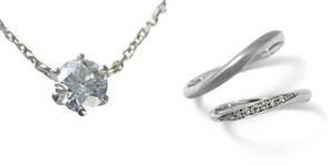 婚約 ネックレス 結婚指輪 3セット ダイヤモンド プラチナ 0.7カラット 鑑定書付 0.70ct Dカラー FLクラス 3EXカット GIA