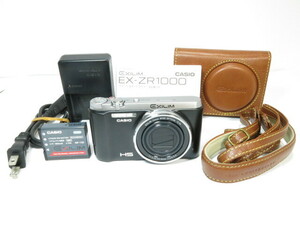 【 中古美品 】CASIO EXILIM EX-ZR1000 デジタルカメラ カシオ 説明書、専用ケース/ストラップ付 [管X3039]