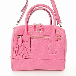 ケイトスペード KATE SPADE 2WAY ショルダーバッグ ハンドバッグ ミニボストン レザー タッセル ピンク 1215 レディース