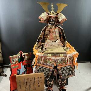 B3-469　伝統工芸品 源氏大鎧 鎧飾り 鎧師 大野龍玉作 五月人形 端午の節句 インテリア オブジェ 中古品