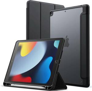 ブラック JEDirect iPad 9/8/7 マットケース（10.2インチ、 2021/2020/2019モデル、 第9/8/