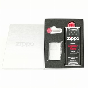 未使用品 ジッポー ZIPPO ギフトセット オイル小缶 フリント 付 オイルライター シルバー その他