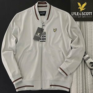 新品 ライル&スコット 吸汗速乾 UV対策 ジャージー トラック ジャケット L 灰 【J50147】 春夏 メンズ LYLE&SCOTT ジップアップ ブルゾン