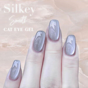 Silkey smooth cat eye gel Silver マグネットジェルネイル 