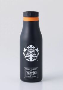 PORTER x STARBUCKS Stainless Logo Bottle 473ml Black ポーター x スターバックス スタバ ステンレス ロゴ ボトル ブラック 