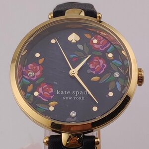 3392▲ Kate spade NEW YORK ケイト・スペード ニューヨーク 腕時計 Watch Holland KSW1769 レディース 花柄 ブラック【0430】