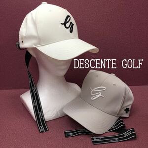 SU■ DESCENTE GOLF デサント ゴルフ キャップ 2点 セット ホワイト グレー リボン ロゴ刺繍 リボンキャップ 帽子 レディース 韓国