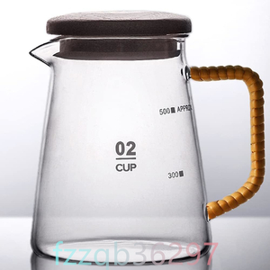 厚めガラス耐熱 コーヒーファネルフィルターカップハンドル付きの コーヒーカップ 大きな口 お手入れが簡単 軽量 透明