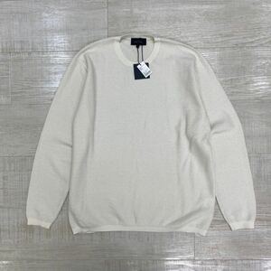 新品 Recency of mine abahouse Linen top クルーネック ニット サイズ 48 オフホワイト リーセンシィ オブ マイン アバハウス