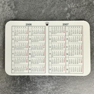 【未使用・長期保管品】　ROLEX/ロレックス　純正付属品　カレンダー　2006-2007