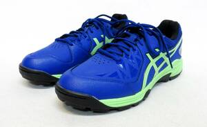 ④◆asics◆ハンドボールシューズ◆GEL-PEAKE◆1113A023-402◆MONACO BLUE/BRIGHT LIME◆27.5◆アウトドアコート用◆