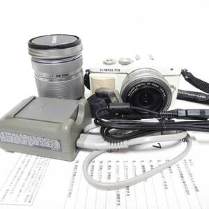 オリンパス PEN Lite E-PL7 デジタルカメラ 14-42mm 40-150mm レンズ OLYMPUS 動作未確認 ジャンク品 80サイズ発送 KK-2635016-186-mrrz