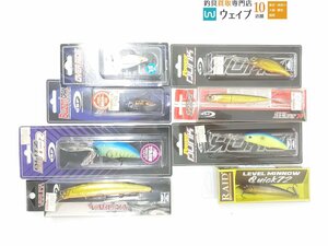 レイドジャパン レベルミノー クイック72・OSP ブリッツMAX DR、OSP パワーダンク、バジンクランク 等 バスルアー 計8点 未使用