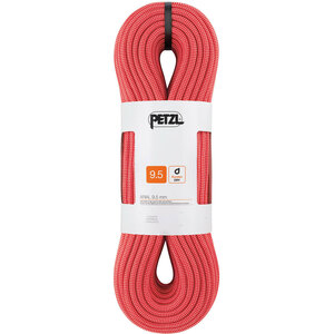 ★一級品 最高峰 軽量 PETZL ペツル クライミングロープ シングルロープ Arial アリアル 9.5mm 60ｍ 赤 ダイナミックザイル 外岩 岩場 ジム
