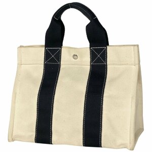 エルメス HERMES ボラボラ PM ハンドバッグ トートバッグ キャンバス アイボリー レディース 【中古】