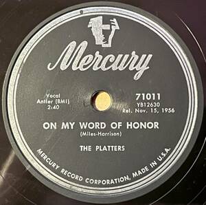 THE PLATTERS MERCURY One In A Million/ On My Word Of Honor