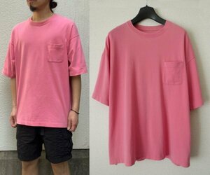 20S/S RHC ロンハーマン Wide Pocket Tee L ワイド ポケット Tシャツ ピンク ワイドシルエット オーバーサイズ ※レターパック発送