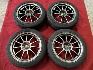 アルファロメオ　147　156　GT　GTV　ASSO　パルティーレ　チタングレー　7.5J‐17+35　98　5H58Φ　ミシュランPS4　225/45R17　4本セット