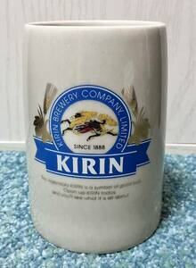 KIRIN キリンビール ロゴ 陶器 マグカップ 昭和レトロ ビールジョッキ