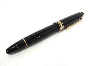 1円 ■美品■ MONT BLANC モンブラン マイスターシュテュック ペン先14K 585 14金 万年筆 筆記用具 ステーショナリー ブラック系 AW8081