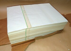 中国 古紙 中国半紙「白連(乙級)」GW202 一包(2000枚) 昭和52年(1977年)に入手 書家の愛蔵品 古玩