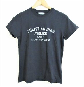 美品 21SS Christian Dior クリスチャンディオール ATELIER アトリエ キッズ 子供服 ロゴプリント 半袖 Tシャツ カットソー 13 ブラック